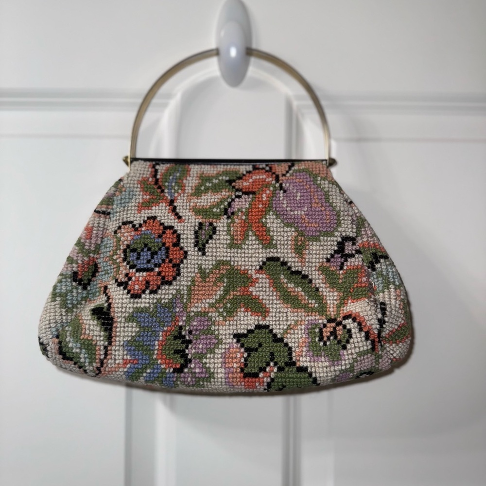 Unbranded Floral Vintage Needlepoint Purse